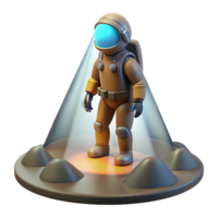 extraordinary whimsical creative A lone figure in a spacesuit exploring a cavernous alien structure, illuminated by the beam of their headlamp. Chiaroscuro lighting, detailed textures fine detail png
