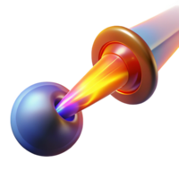 impressive exceptional A powerful energy weapon firing a beam of pure light, distorting the space around it. Abstract style, bright and intense colors png