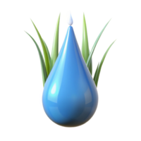 extraordinary ethereal baroque A single, perfect raindrop hanging from a blade of grass. Macro photography, reflective surface top tier png