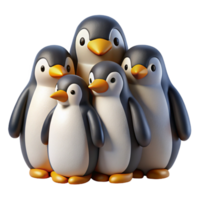 fascinating coveted A group of penguins huddled together for warmth, blizzard conditions, photorealistic rendering png
