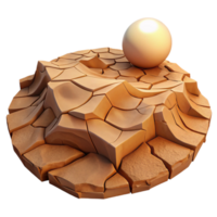 picturesque distinctive A cracked earth desert landscape, harsh midday sunlight, photorealistic and desolate style png