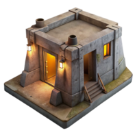 enchanting impressionist An underground bunker, concrete walls, dim artificial light, post apocalyptic style, refined png