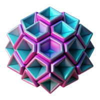 vibrant celebrated A dynamic field of tessellating geometric shapes in vibrant magenta and cyan, with a high contrast, neon like glow and a grainy film texture overlay png