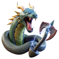 glorious remarkable Thor battling the Midgard Serpent, Jormungandr, lightning crackling, Norse mythology style, dynamic lighting, png