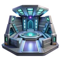 distinctive bohemian A futuristic spaceship interior, glowing panels and displays, sleek and minimalist style, cinematic lighting authentic png