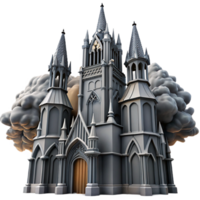 distinctive surreal A towering gothic skyscraper, gargoyles and intricate carvings, dark and stormy sky, gothic horror, ultra HD png