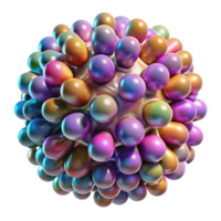 picturesque exceptional A swarm of nanobots forming a complex, dynamic shape, illuminated by a shifting spectrum of colors, rendered in a microscopic, abstract style png