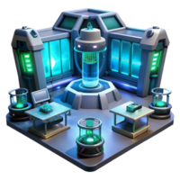 joyful glorious A futuristic laboratory, filled with advanced technology and glowing screens, illuminated by a cool, sterile light, rendered in a sci fi, cinematic style perfect clarity png