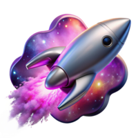 sumptuous bold elegant A single, sleek, silver spaceship soaring through a nebula, vibrant hues of pink and purple swirling around it, dramatic lighting, science fiction style detailed png