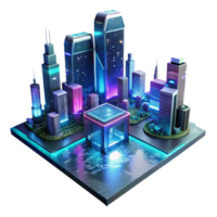 glorious playful rustic A futuristic cityscape at night, towering holographic advertisements shimmering in the rain, cyberpunk style, neon lights reflecting in puddles, viewed from a low angle 8K png