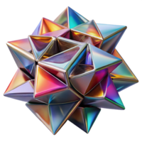 dramatic art deco A dynamic, abstract composition of fragmented, mirrored surfaces, reflecting distorted geometric shapes, with a bright, multi colored light source fine detail png