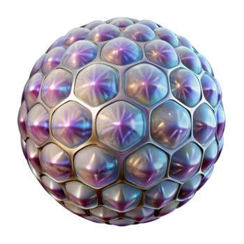 härlig rustik en fält av genomskinlig, geometrisk sfärer brytning ljus i en fascinerande mönster handgjord png