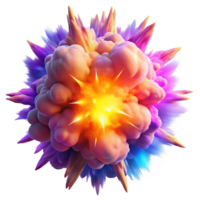 fascinating creative A chaotic explosion of vibrant, saturated hues, resembling a nebula, with a bright, celestial light source high resolution png