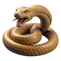 stunning victorian A coiled rattlesnake ready to strike, desert landscape, tense and dramatic lighting elite png