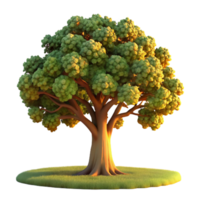 peaceful magnificent A majestic oak tree in a field, golden hour lighting, photorealistic style studio quality png