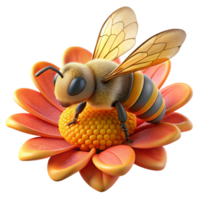 unparalleled abstract A close up of a bee collecting pollen from a flower, vibrant colors, macro photography, detailed textures, handcrafted png
