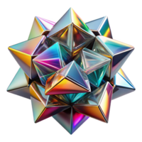captivating whimsical traditional A dynamic, abstract composition of fragmented, mirrored surfaces, reflecting distorted geometric shapes, with a bright, multi colored light source refined png