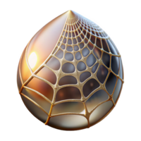 extraordinary romantic creative A close up of a dewdrop on a spiderweb, glistening in the early morning sunlight, intricate web design visible, macro photography style professional png