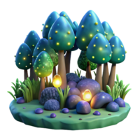 mesmerizing calm urban A group of fireflies illuminating a dark forest, bioluminescent lighting, magical and enchanting style precision png
