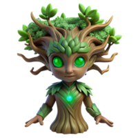 ethereal exquisite A lone, willowy dryad with glowing emerald eyes emerging from a twisted oak, dappled sunlight filtering through the leaves, pre-Raphaelite style artisan png