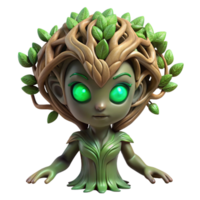 unforgettable traditional A lone, willowy dryad with glowing emerald eyes emerging from a twisted oak, dappled sunlight filtering through the leaves, pre-Raphaelite style detailed png