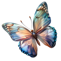wonderful acclaimed Portrait of a delicate butterfly with intricate wing patterns, illuminated by soft sunlight, in a macro photography style png