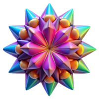 gorgeous playful artistic A kaleidoscope of vibrant colors and geometric shapes, radiating outwards from a central point. Psychedelic style, intense saturation refined png