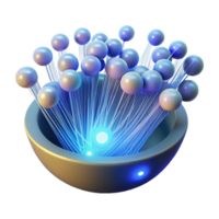 requintado orgânico a abstrato representação do dados fluxo, visualizado Como córregos do luz partículas, iluminado de uma dinâmico, pulsante claro. dados visualização estilo, futurista 4k png