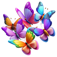 notable victorian A swarm of butterflies, vibrant colors, dynamic movement, bokeh background detailed png