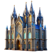 harmonious dramatic A towering Gothic cathedral with stained glass windows, dramatic lighting, intricate architectural details, soaring arches, sense of awe and reverence 8K png