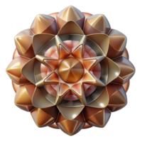 sought after organic A kaleidoscope of fragmented geometric shapes in muted earth tones, illuminated by a soft, diffused light, abstract art style original png