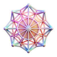 acclaimed elegant A delicate web of interconnected lines forming a geometric pattern, illuminated by a soft, pastel glow, Art Nouveau style impeccable png