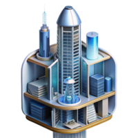exemplary coastal A cross section of a futuristic skyscraper, showcasing its inner workings, technical illustration style, detailed, expertly shot png
