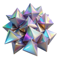 extraordinary timeless A field of tessellated, holographic triangles, shifting and morphing under a pulsating, strobe like light. Glitch Art style png
