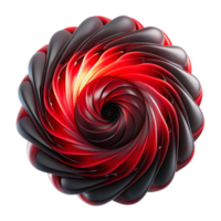 captivating quintessential A swirling mass of particles in shades of deep red and black, illuminated by a single, intense light source, creating a sense of gravity. Abstract Expressionism style png