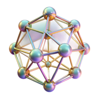 impressive contemporary A delicate, web like structure of interconnected lines and nodes, shimmering with a soft, iridescent light. Art Nouveau style museum quality png