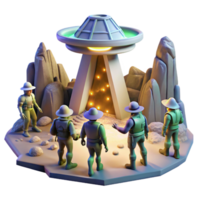 enchanting memorable A group of explorers discovering a hidden alien temple, dramatic lighting, adventure style, concept art, png
