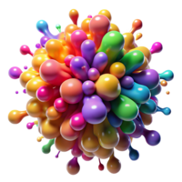 nostalgic picturesque A chaotic explosion of colorful particles, resembling paint splatters, with a bokeh effect and a vibrant color palette top tier png