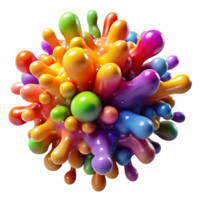 spectacular baroque A chaotic explosion of colorful particles, resembling paint splatters, with a bokeh effect and a vibrant color palette luxury png