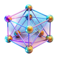 spectacular remarkable A network of interconnected nodes pulsing with data, glowing lines tracing the flow of information, abstract, neon colors, dark background png
