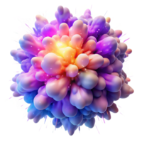 whimsical sumptuous A chaotic explosion of colorful particles, forming an abstract nebula, brightly lit top tier png