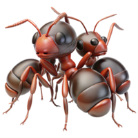 hypnotic joyful victorian A colony of ants working together, close up view, detailed and realistic lighting authentic png