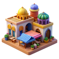 whimsical hypnotic A bustling marketplace in a Moroccan city with colorful textiles and intricate tilework, midday sunlight, photorealistic style museum quality png