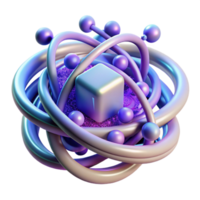 rare bohemian A quantum computer processing complex data, swirling particles of light representing information flow, neon lighting, abstract style flawless png