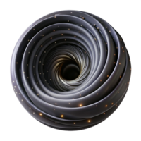 dynamic striking A dynamic, swirling vortex of particles and energy, resembling a black hole, with a sense of intense gravity crisp png