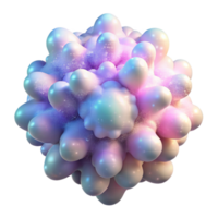 unforgettable abstract A chaotic explosion of pastel particles, resembling a nebula, with a subtle, pearlescent sheen, lit by a diffused, ambient light, in a Surrealist style crisp png