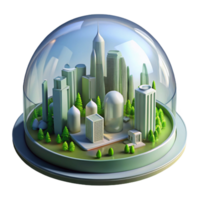 enchanting bohemian A futuristic city built within a giant transparent dome, lush greenery inside, soft and natural lighting, utopian science fiction style 8K png