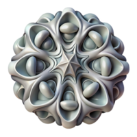 striking classic A complex fractal pattern, rendered in shades of grey, with a subtle texture and a deep, three dimensional appearance 4K png
