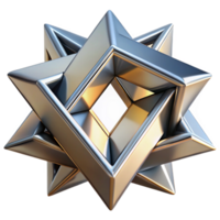 serene joyful bohemian A dynamic composition of intersecting planes and angles, with a metallic texture, in a bold, geometric style, under harsh, directional lighting sharp png