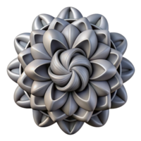 pristine notable A complex fractal pattern, rendered in shades of grey, with a subtle texture and a deep, three dimensional appearance png